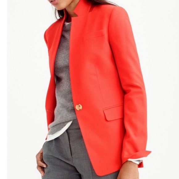 J. Crew Regent Neon Orange Blazer